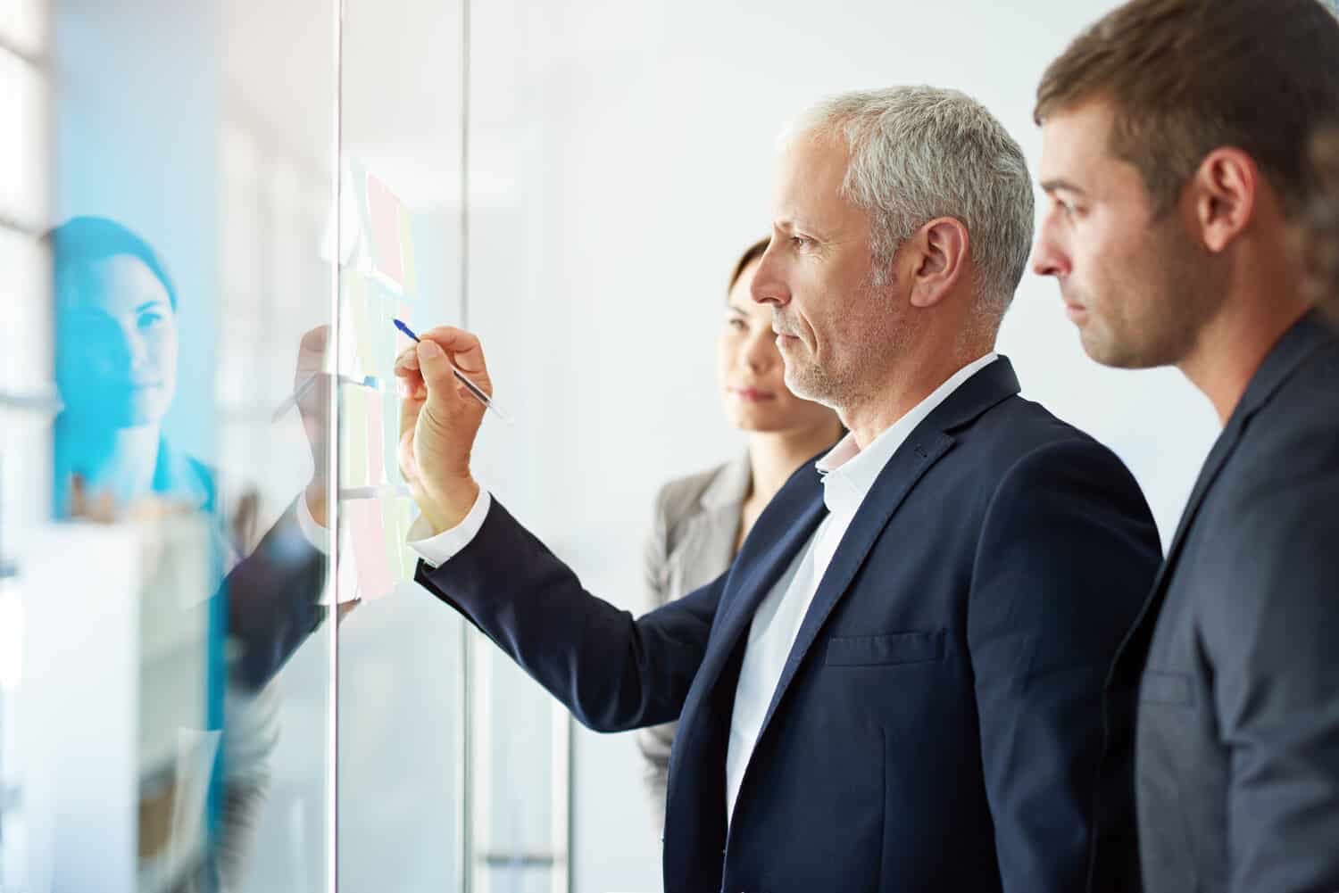 Shot of a group of colleagues having a brainstorming session at work